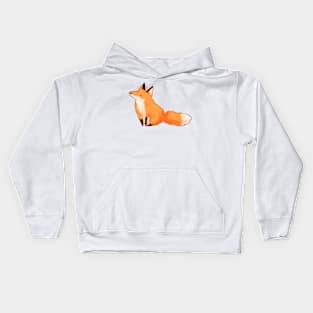 Cute fox sitting illustration Kids Hoodie